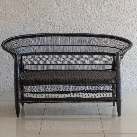 Black handwoven Malawi cane furniture