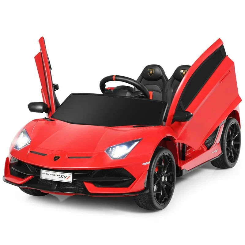 Red licensed Lamborghini SVJ 12V kids electric ride-on car with remote