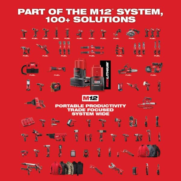 Milwaukee 3403-22 M12 FUEL 12V Brushless 1/2 in. Cordless Drill Driver Kit, 4.0Ah + 2.0Ah Batteries