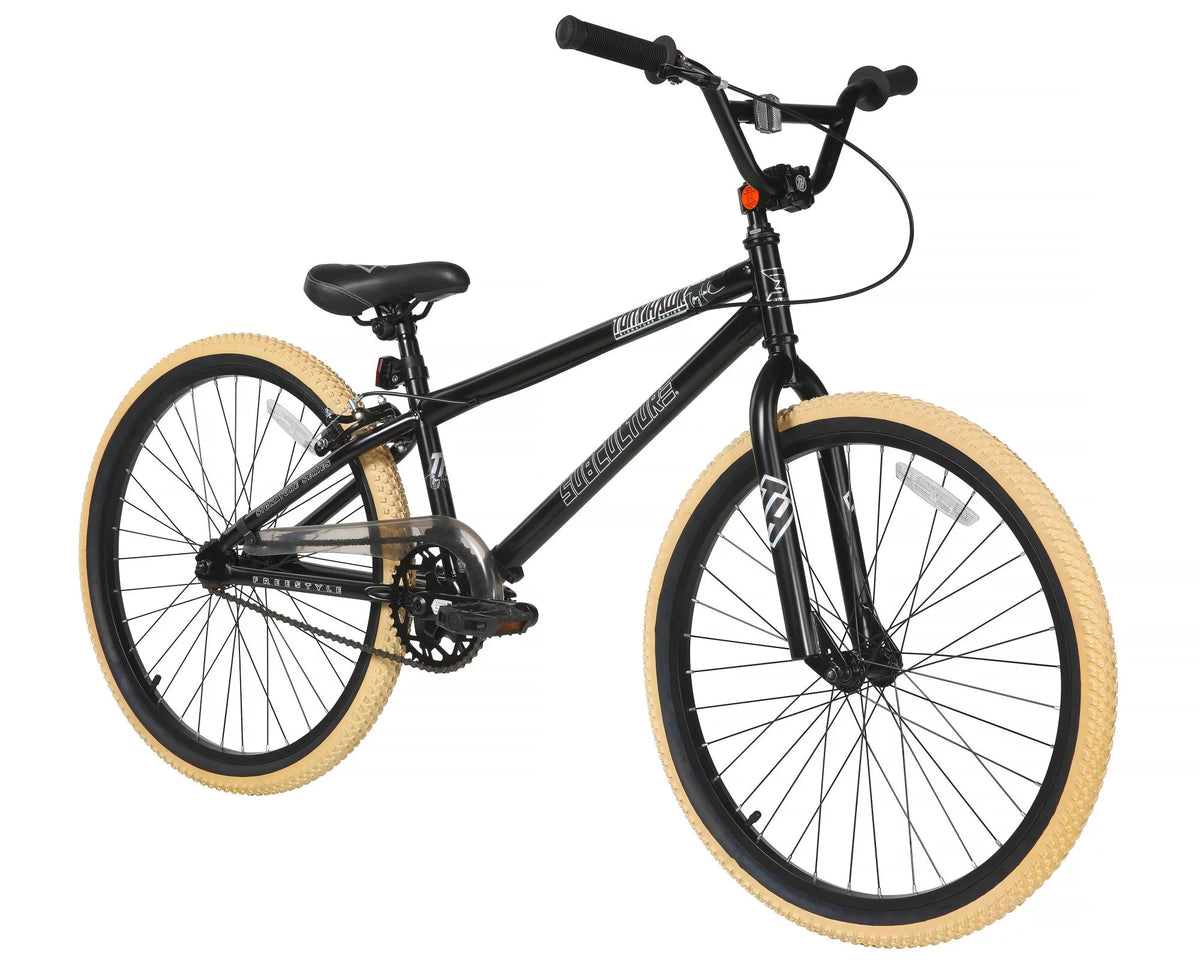 Black Dynacraft Tony Hawk 24-inch BMX bike with gum tyres