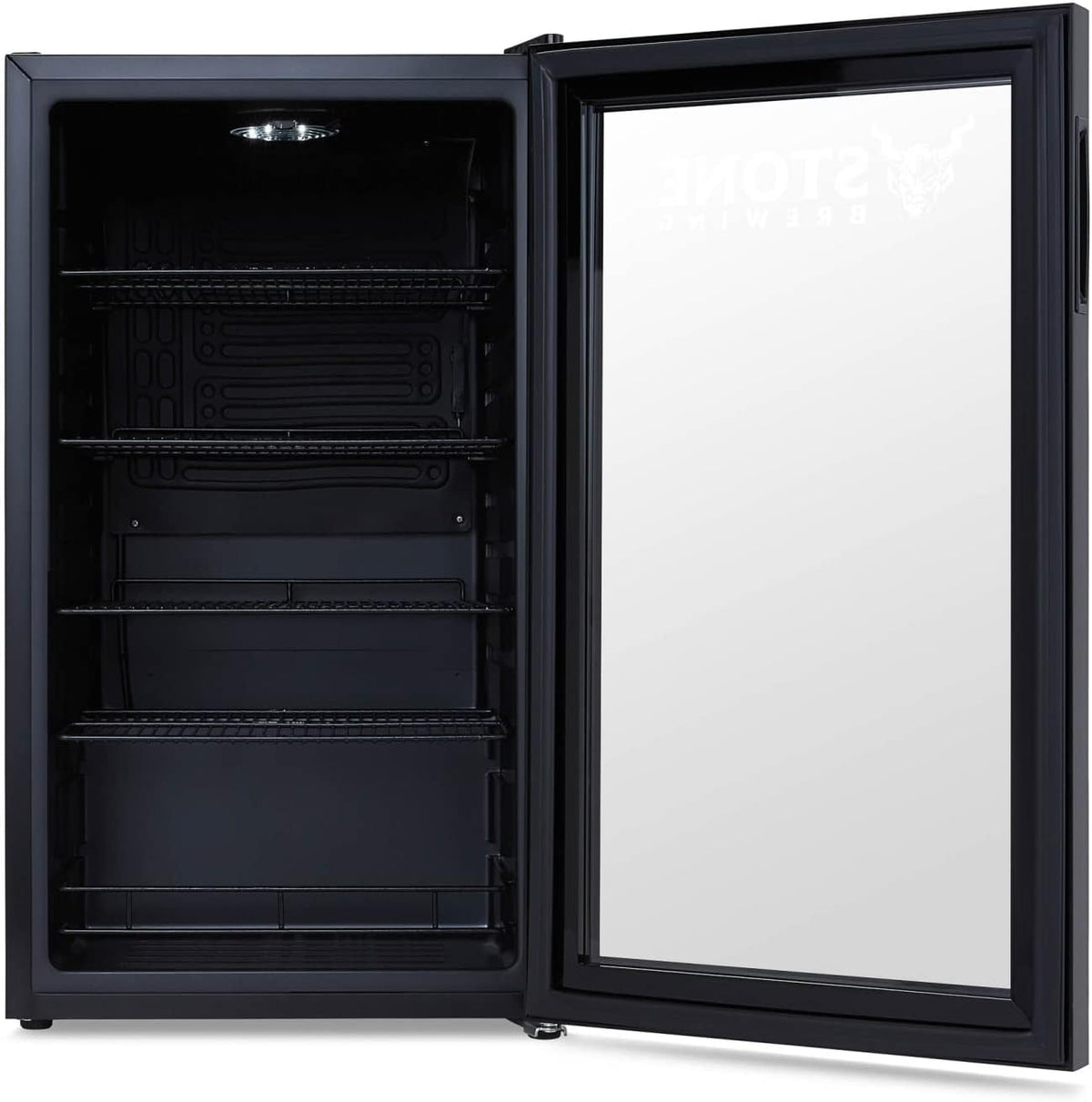 NewAir 126 Can Beverage Refrigerator – Freestanding Mini Fridge, Glass Door, LED, 7 Settings