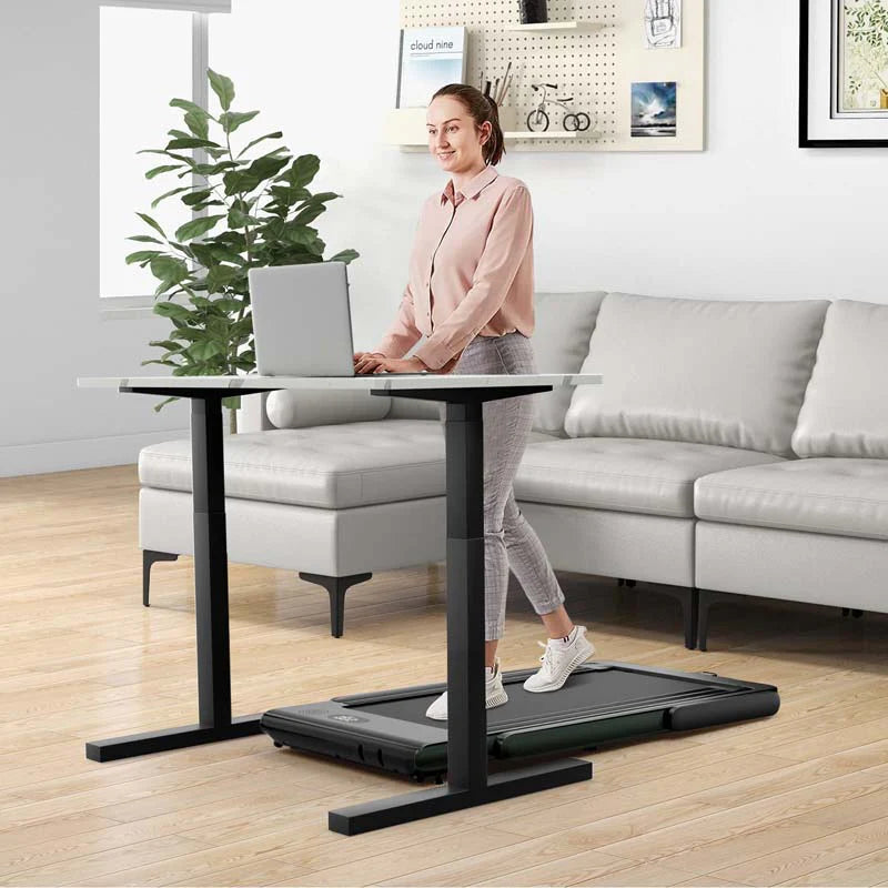 2-in-1 Folding Under Desk Treadmill – 2.25 HP, 0.6–7.5 mph, App, Speaker & Remote