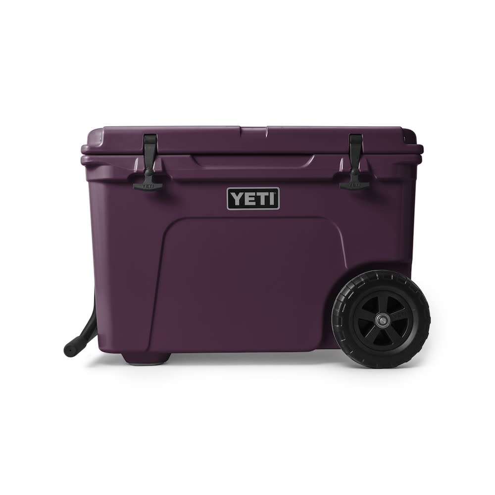 Nordic purple YETI Tundra Haul wheeled hard cooler with handle and wheels