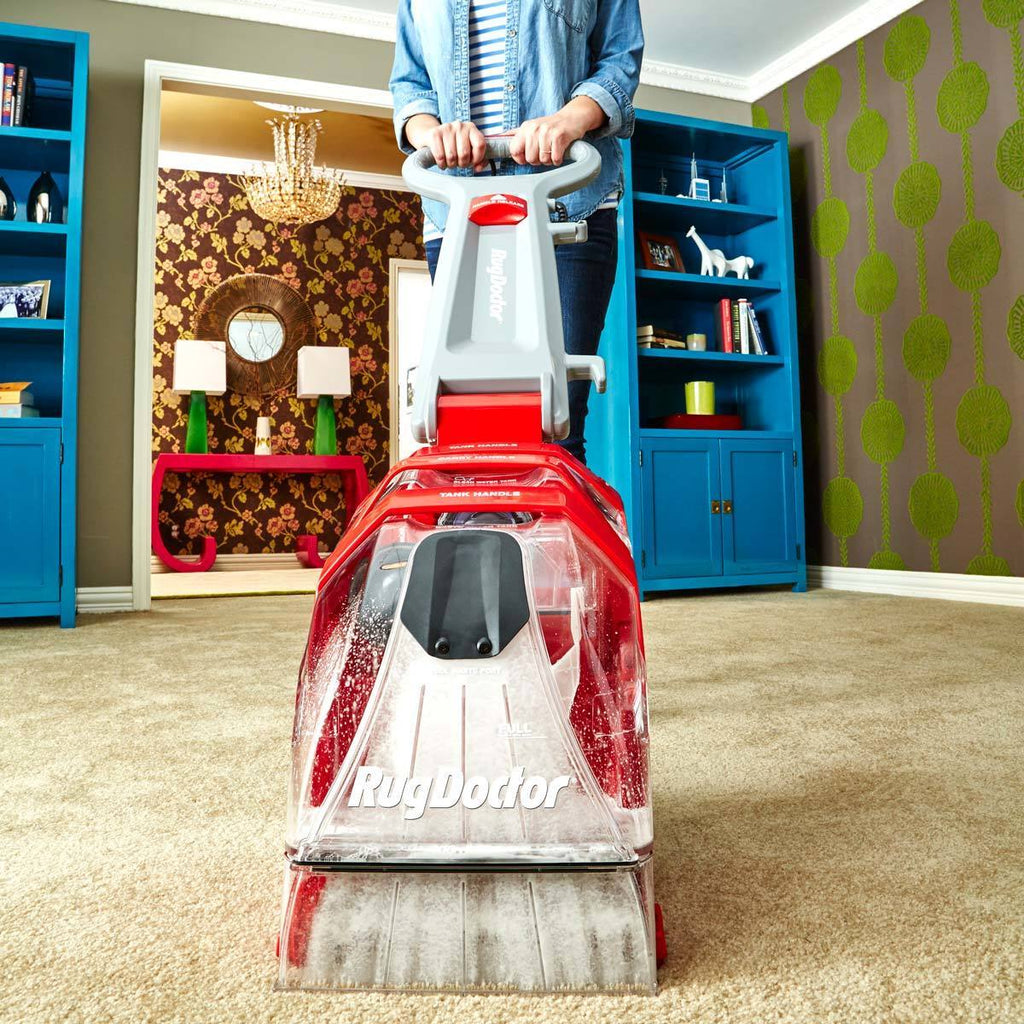Rug Doctor Deep Carpet Cleaner Machine – 3.8L, 1300W, with 2 x 1L Carpet Detergent, Red