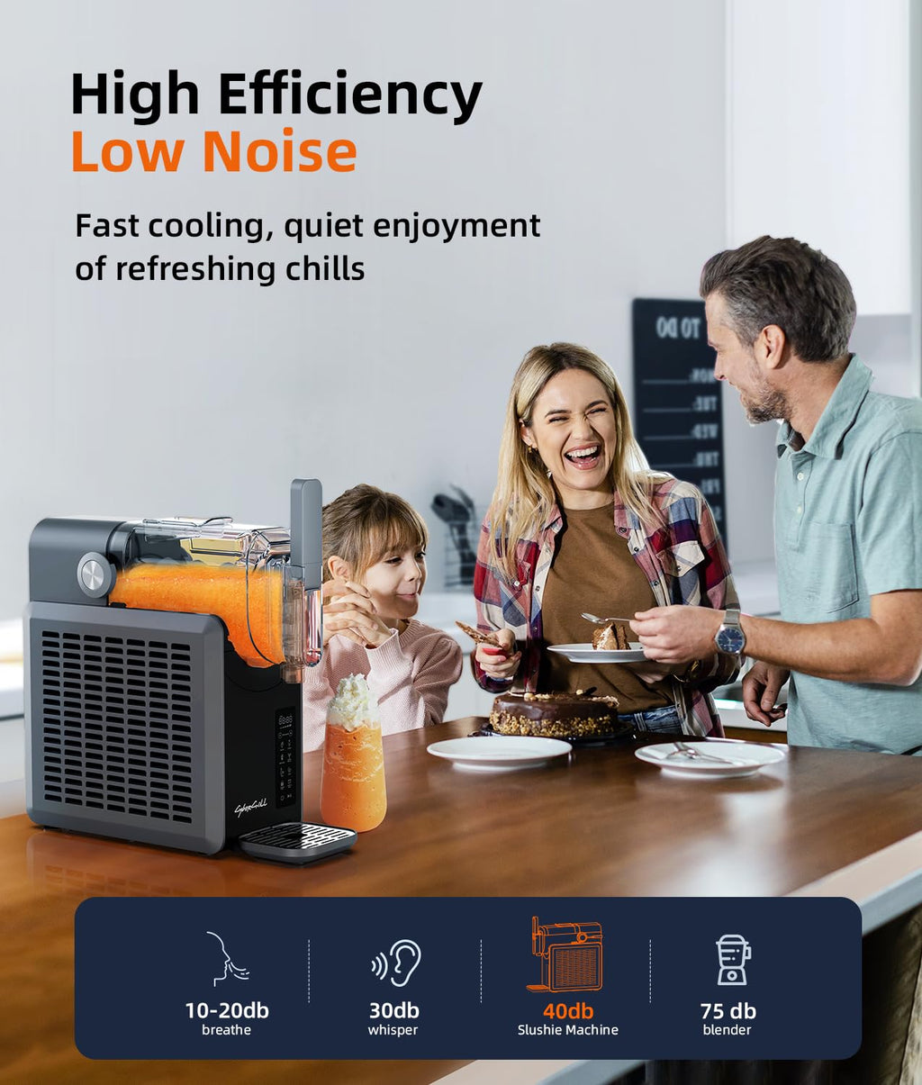 68 oz Home Slushy Machine with 24-Hour Delay Start, Cold Retention, Self-Clean & 5 Presets