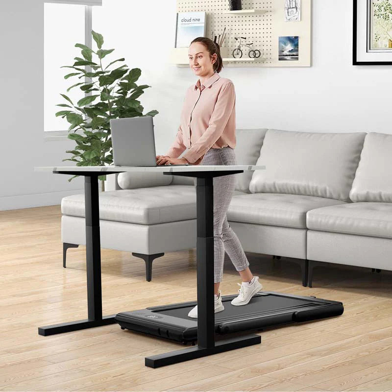 2-in-1 Folding Under Desk Treadmill – 2.25 HP, 0.6–7.5 mph, App, Speaker & Remote
