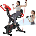 Pooboo 3-in-1 foldable magnetic upright exercise bike with LCD monitor
