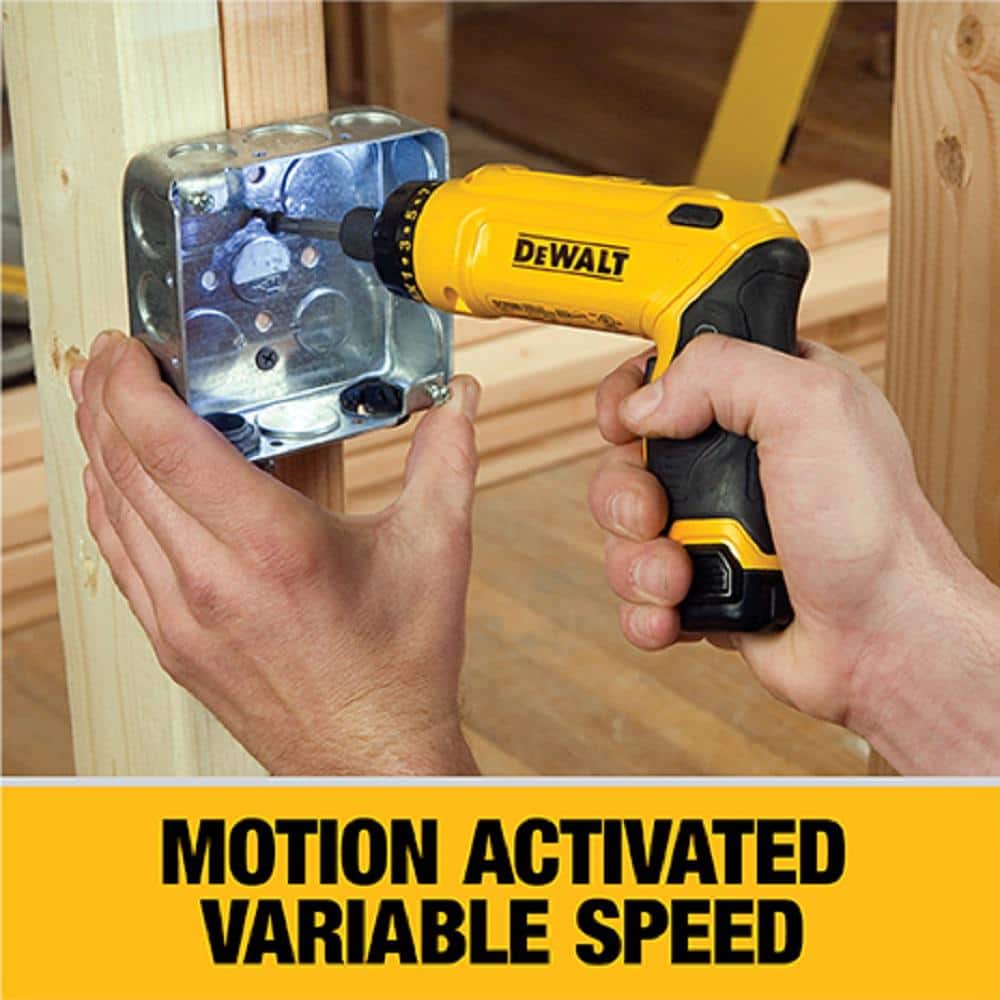 DEWALT 8V MAX Gyroscopic Cordless Screwdriver DCF680N2 – 2 Batteries, Charger & Bag