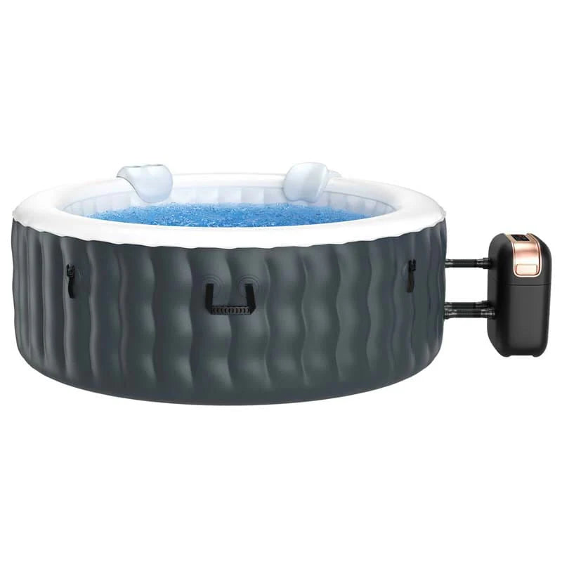 4-Person Inflatable Hot Tub Spa - 108 Bubble Jets, 2240W Heated Blow-Up Pool with Cover, Pump & Filter