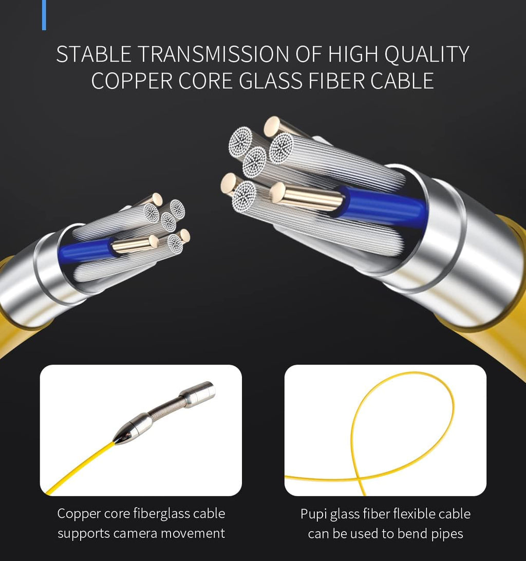 SYANSPAN Sewer Inspection Camera 100 ft, 17 mm IP68 Pipe Camera with 16GB DVR, 4.3 in Screen, 8500mAh Battery