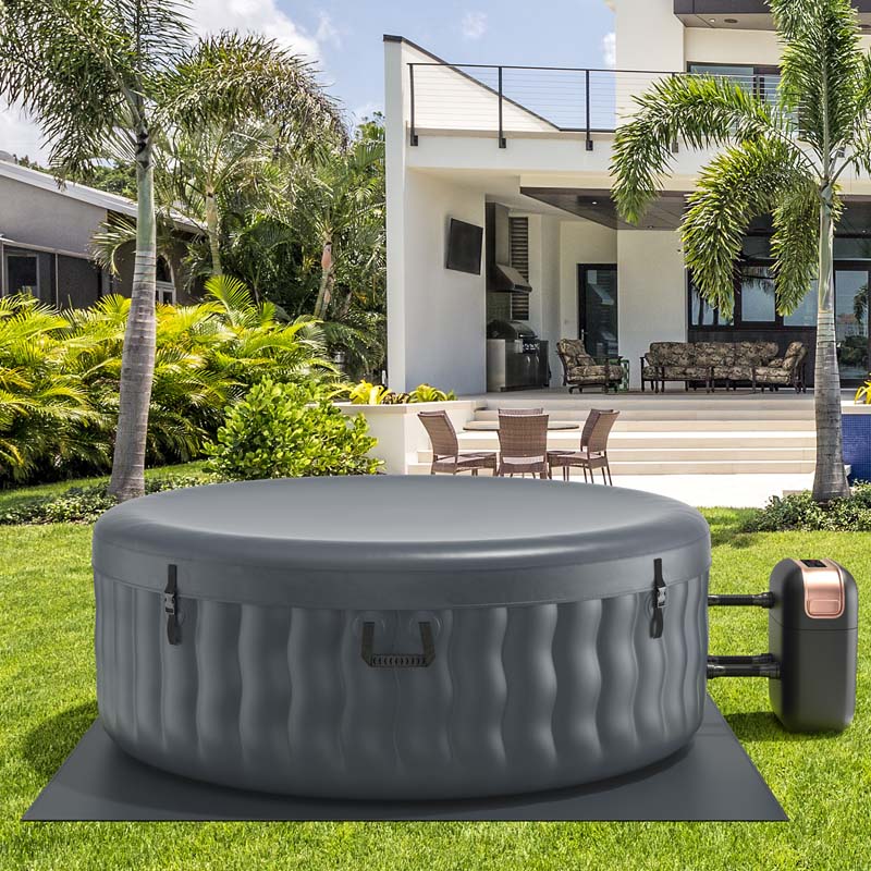 4-Person Inflatable Hot Tub Spa - 108 Bubble Jets, 2240W Heated Blow-Up Pool with Cover, Pump & Filter
