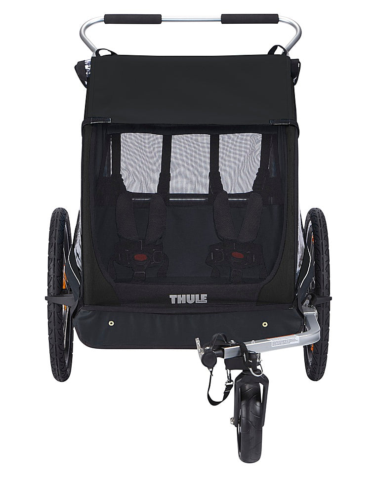 Thule Coaster XT 2-Seat Bicycle Trailer & Convertible Stroller, Black