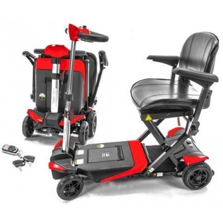 Transformer Remote-Control Folding Mobility Scooter, Lightweight 4-Wheel Travel Scooter, Airline Approved