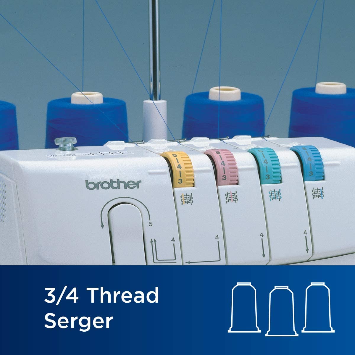 Brother 1034D Heavy-Duty Metal Frame Overlock Serger, 1,300 Stitches/Min with Differential Feed & 3 Feet