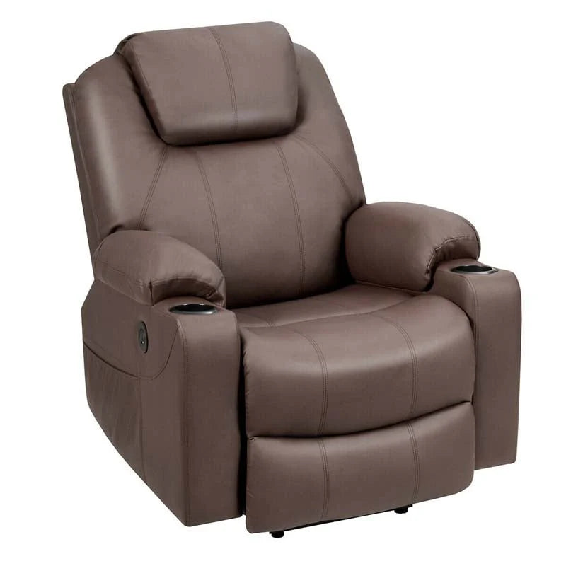 Electric Power Lift Recliner Chair with Heat & 8-Point Massage – USB, Cup Holders, for Elderly
