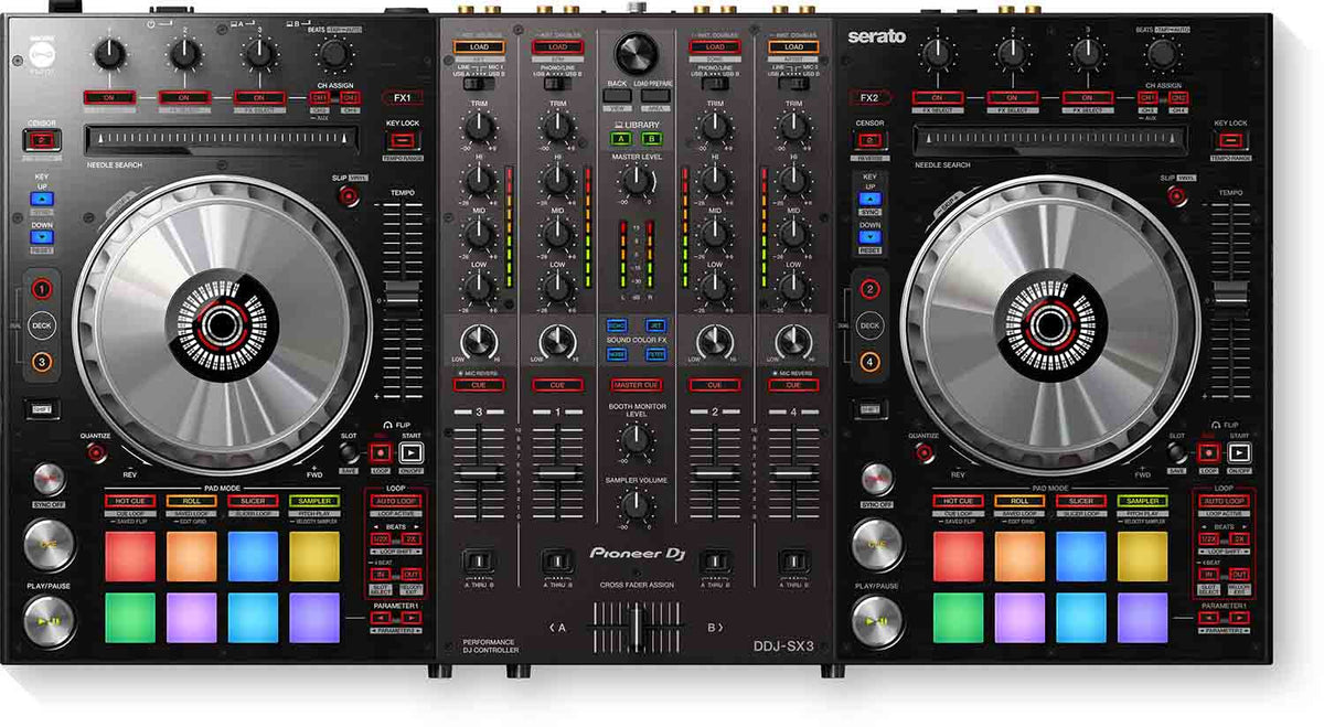 Pioneer DJ DDJ-SX3 4-Channel Serato DJ Pro Controller – B-Stock