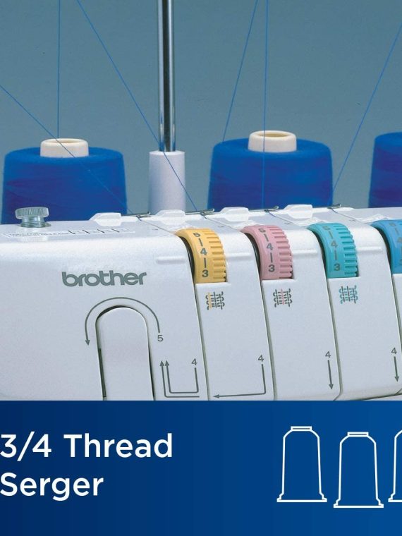 Brother 1034D Heavy-Duty Metal Frame Overlock Serger, 1,300 Stitches/Min with Differential Feed & 3 Feet