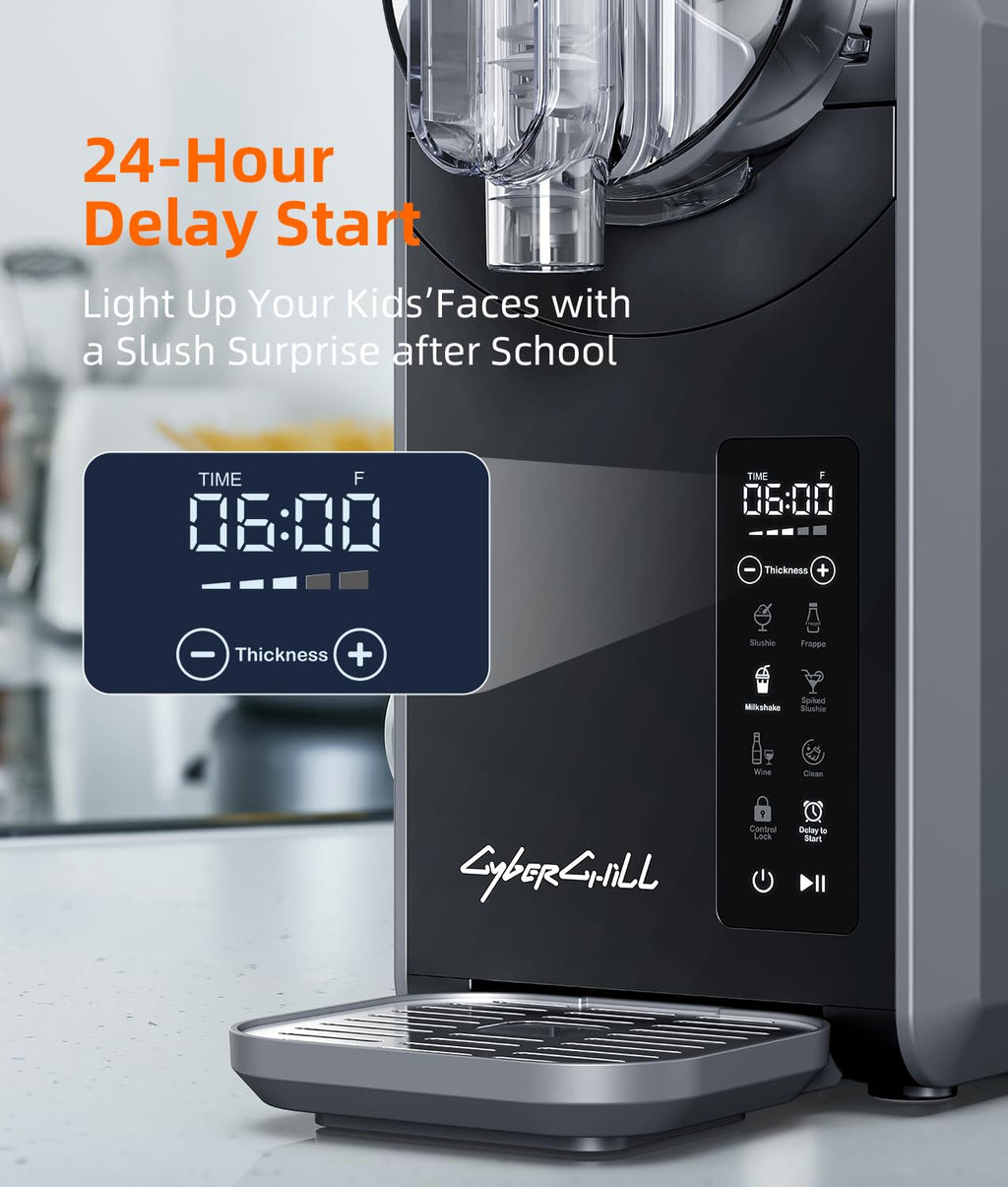 68 oz Home Slushy Machine with 24-Hour Delay Start, Cold Retention, Self-Clean & 5 Presets