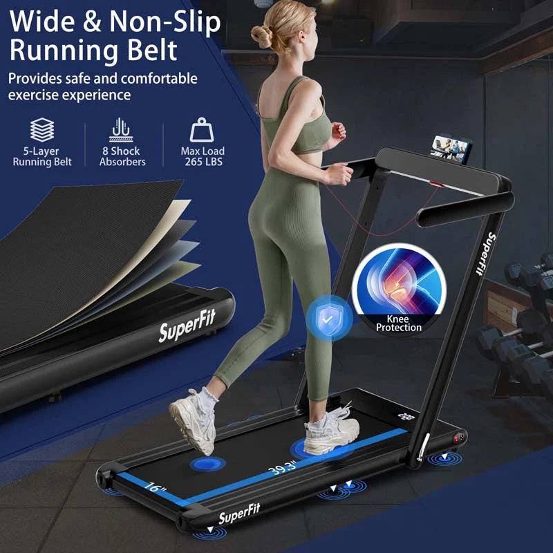 2-in-1 Folding Under Desk Treadmill – 2.25 HP, 0.6–7.5 mph, App, Speaker & Remote