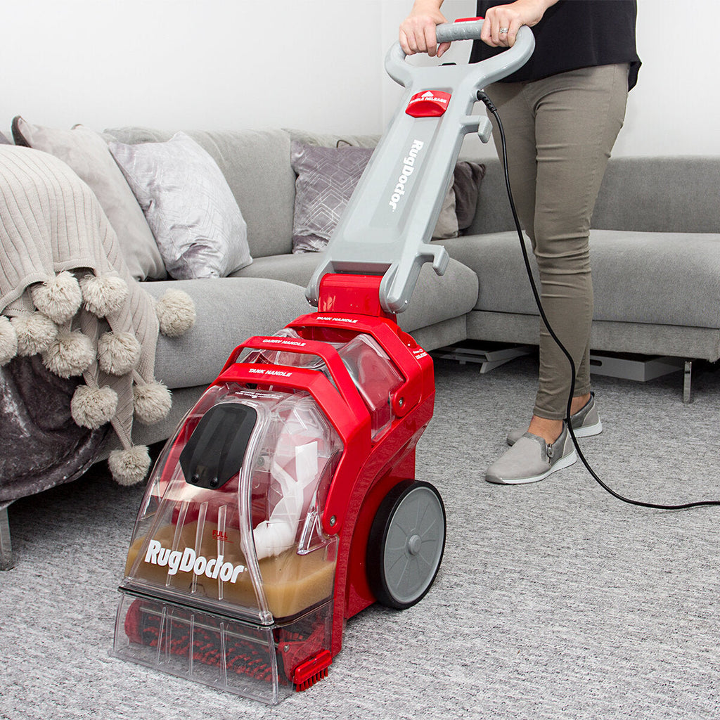 Rug Doctor Deep Carpet Cleaner Machine – 3.8L, 1300W, with 2 x 1L Carpet Detergent, Red