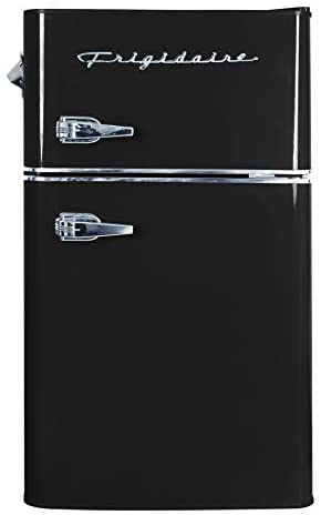 Frigidaire EFR840 3.2 cu ft Retro 2-Door Mini Fridge with Built-in Bottle Opener – Red, Mint or Black