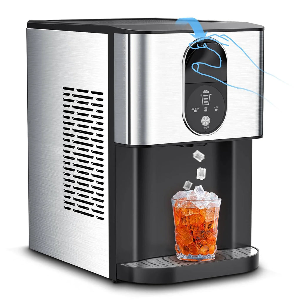 COWSAR Countertop Nugget Ice Maker – 44 lb/24h Self-Dispensing Pellet Ice Machine