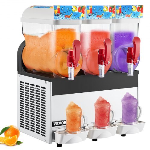 Commercial three-tank stainless steel frozen slush drink machine