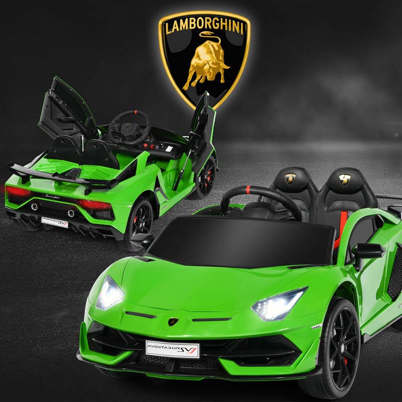 Licensed Lamborghini SVJ 12V Kids Ride-On Car – Electric Sports Car with Remote, Trunk, Music & LED Lights