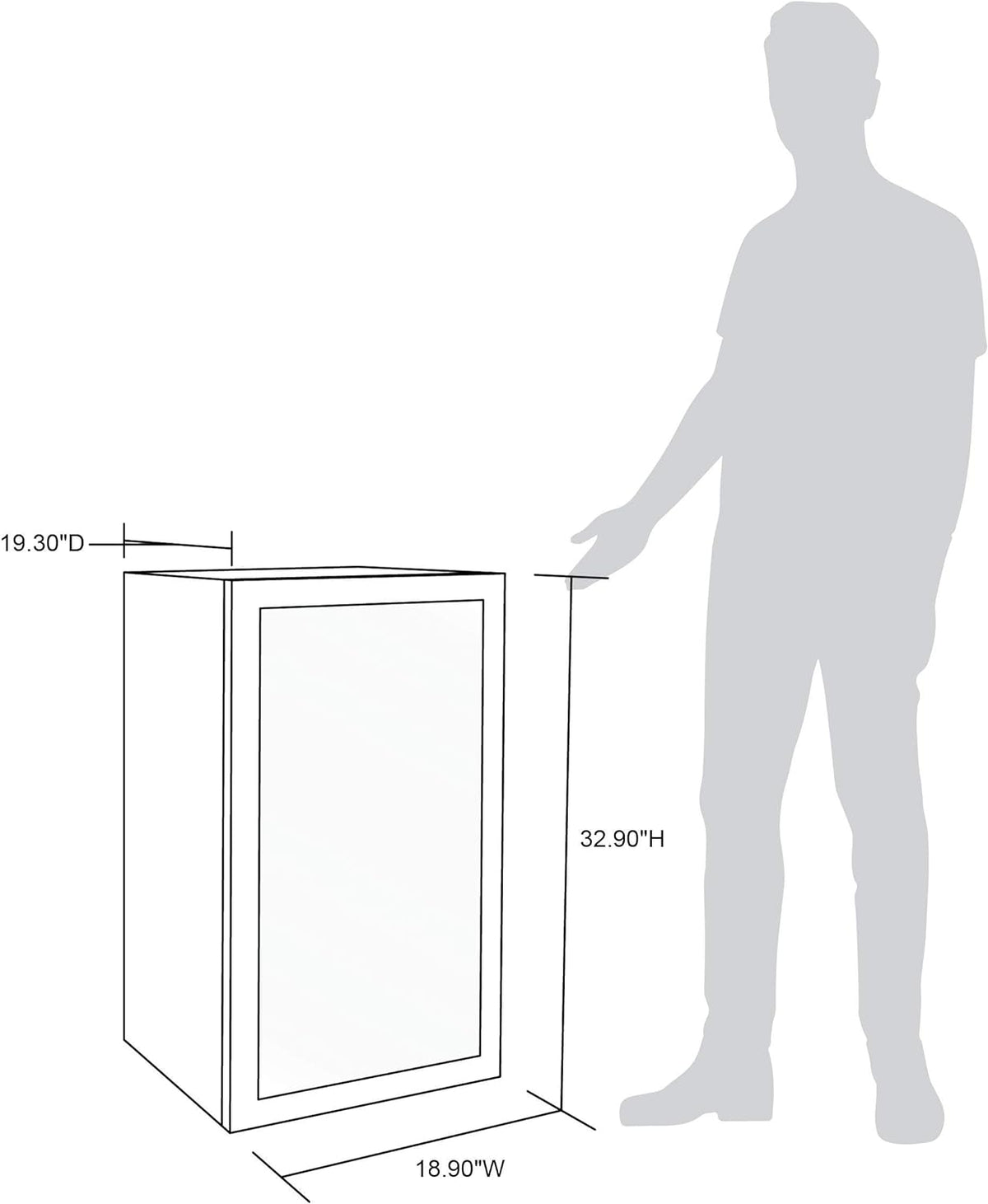 NewAir 126 Can Beverage Refrigerator – Freestanding Mini Fridge, Glass Door, LED, 7 Settings
