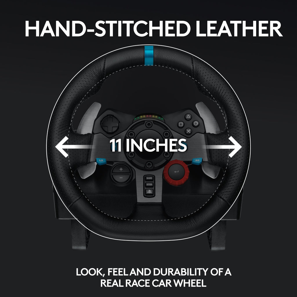 Logitech G29 Driving Force Racing Wheel & Floor Pedals – Black for PS5, PS4, PC and Mac