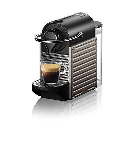 Titanium Nespresso Pixie compact espresso machine by Breville