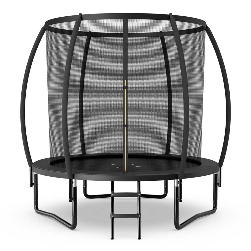 Outdoor Trampoline with Enclosure Net, Ladder & Safety Pad – 8/10/12 ft, ASTM Approved