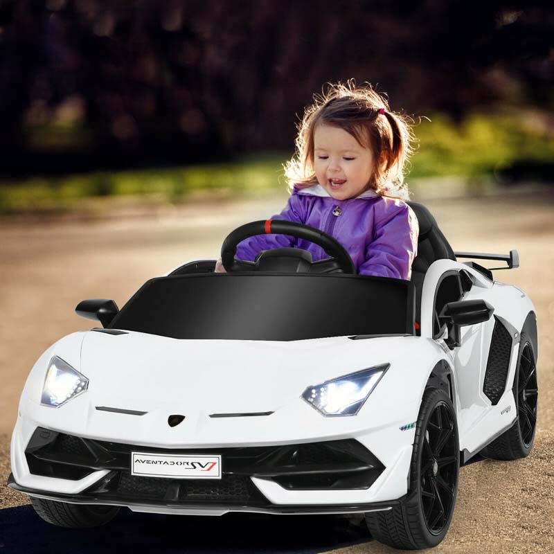 Licensed Lamborghini SVJ 12V Kids Ride-On Car – Electric Sports Car with Remote, Trunk, Music & LED Lights