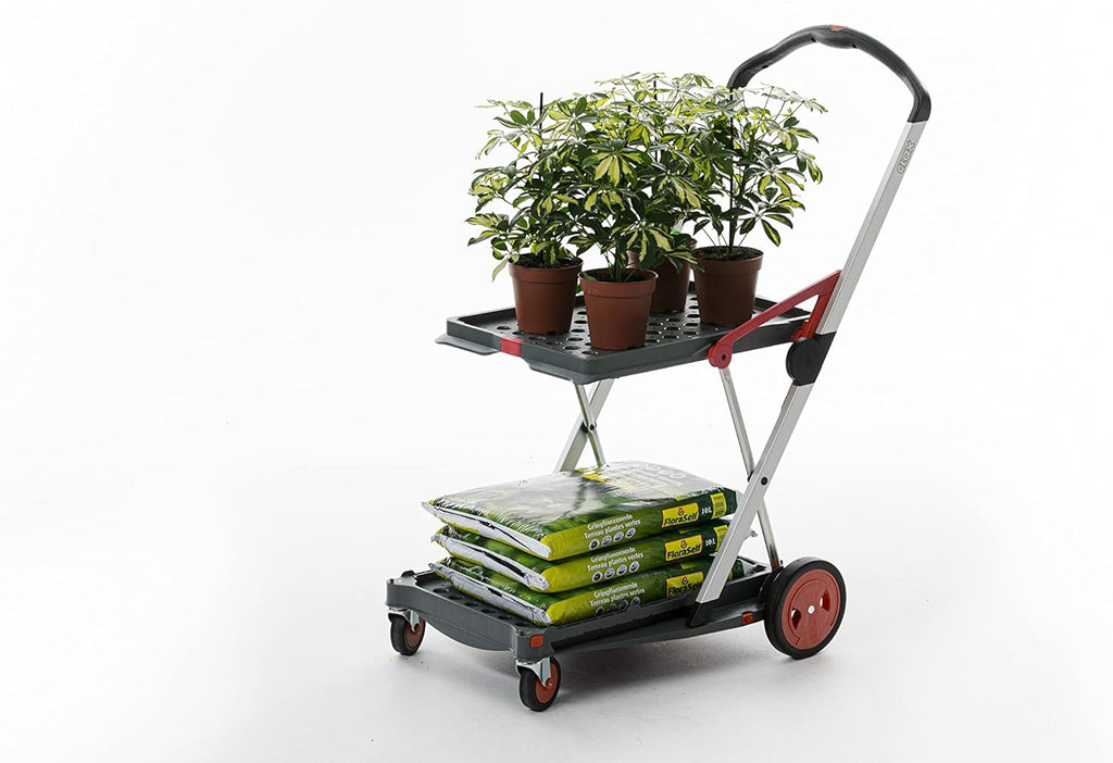 CLAX Folding Collapsible Transport Trolley – Aluminium Frame, Storage Crate, 132 lb Load