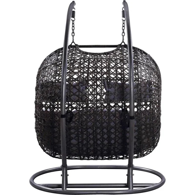 2026 Patio Egg Hanging Basket Swing Chair with Stand, Cushion Included