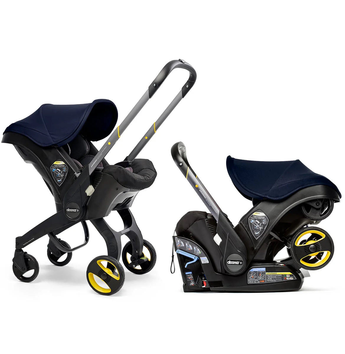 DOONA Infant Car Seat Stroller with LATCH Base – All-in-One Travel System, Nitro Black (Open Box)