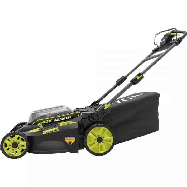 RYOBI 40V Brushless Cordless Yard Combo – 20 in Self-Propelled Mower, Trimmer & Blower, 2 Batteries + 2 Chargers
