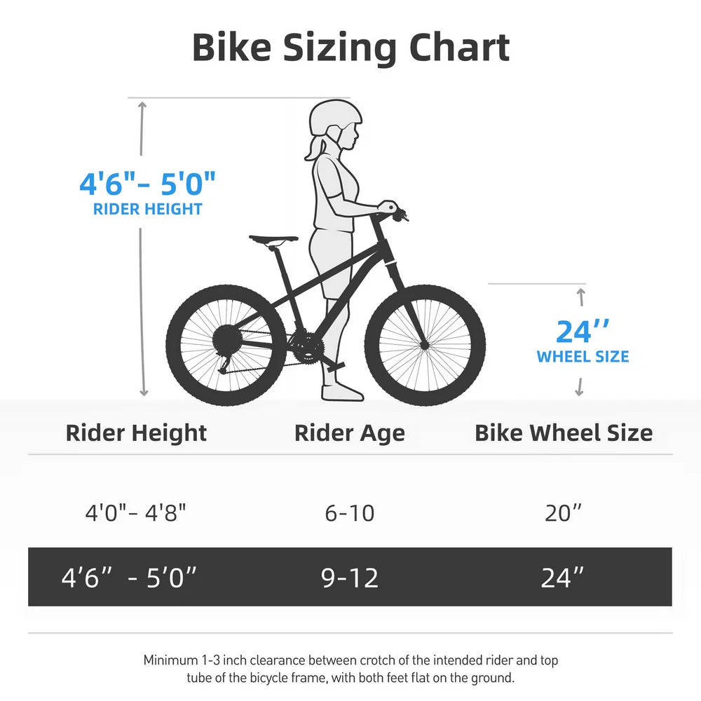 JOYSTAR Lubbock Kids Mountain Bike 20" and 24" Single-Speed Bicycle for Boys and Girls