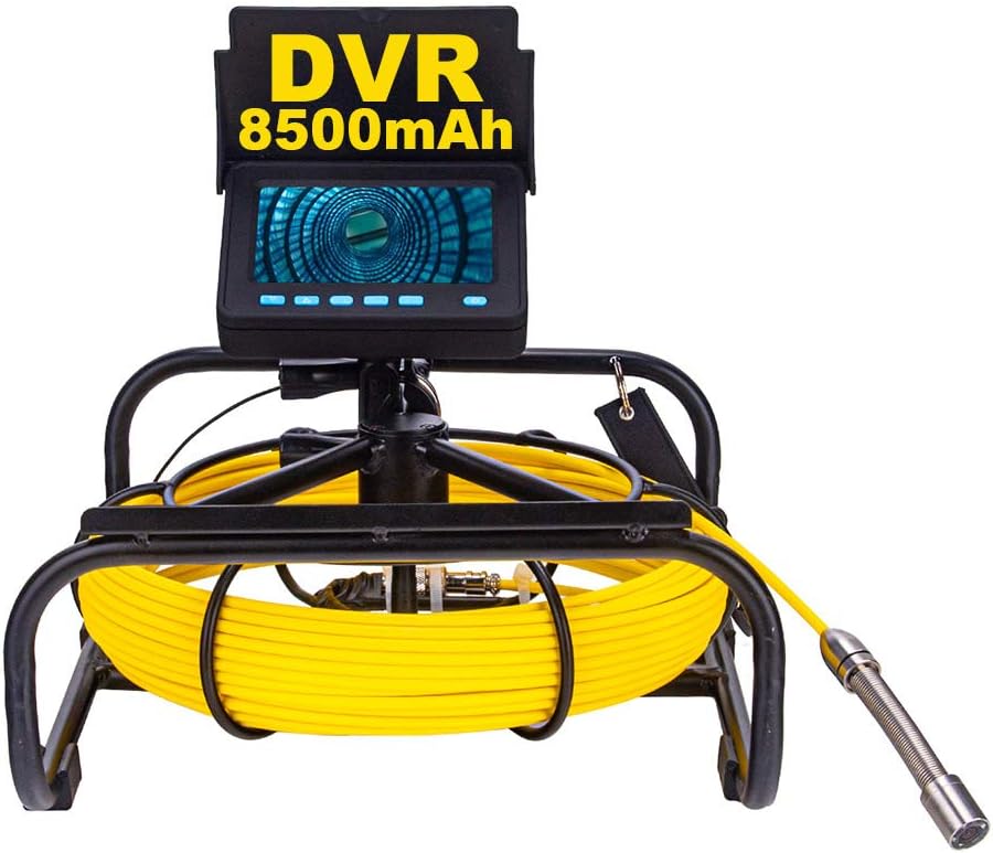 SYANSPAN Sewer Inspection Camera 100 ft, 17 mm IP68 Pipe Camera with 16GB DVR, 4.3 in Screen, 8500mAh Battery