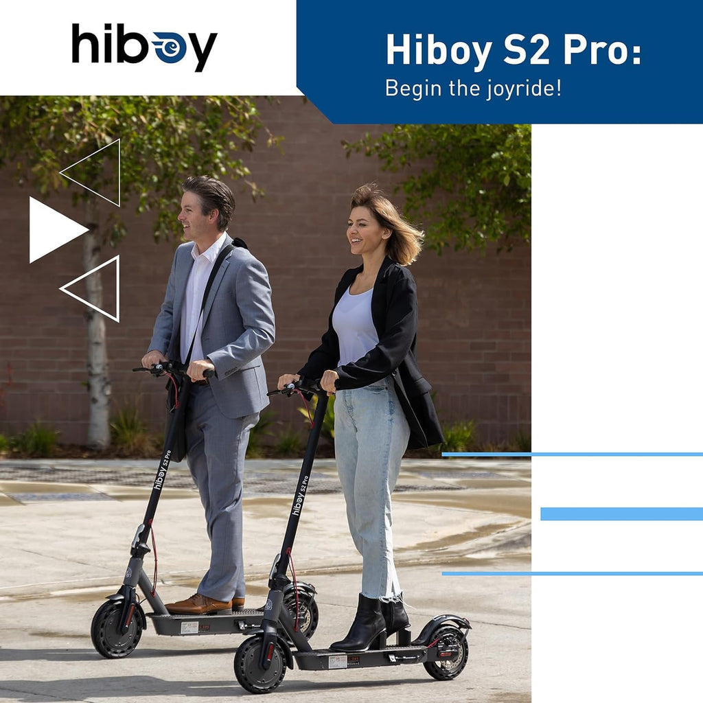 Hiboy S2 Pro Folding Electric Scooter for Adults – 500W Motor, 10" Solid Tyres, 25-Mile Range, 19 mph
