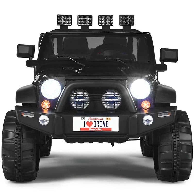 12V 2-Seater Kids Ride-On Truck with Remote Control, Storage, LED Lights and Music, Ages 3+