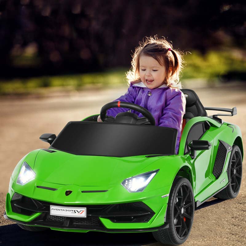 Licensed Lamborghini SVJ 12V Kids Ride-On Car – Electric Sports Car with Remote, Trunk, Music & LED Lights