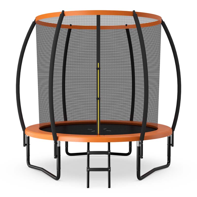 Outdoor Trampoline with Enclosure Net, Ladder & Safety Pad – 8/10/12 ft, ASTM Approved