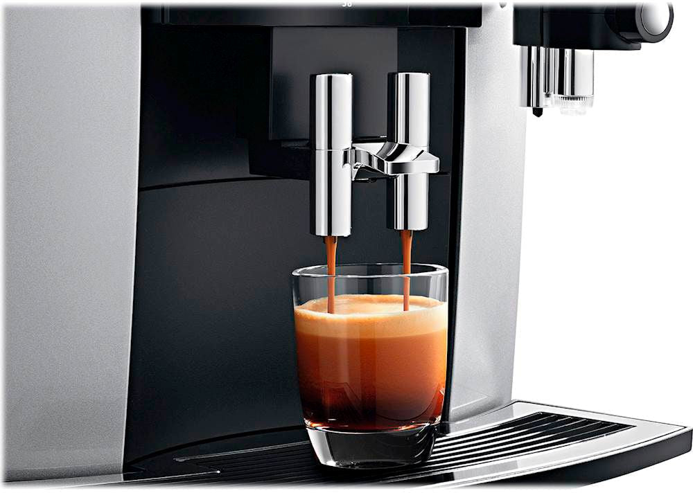 JURA S8 Automatic Espresso Machine – Moonlight Silver, 15 Bars, 4.3 in Touchscreen, Fine Foam Frother