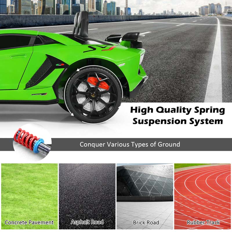 Licensed Lamborghini SVJ 12V Kids Ride-On Car – Electric Sports Car with Remote, Trunk, Music & LED Lights