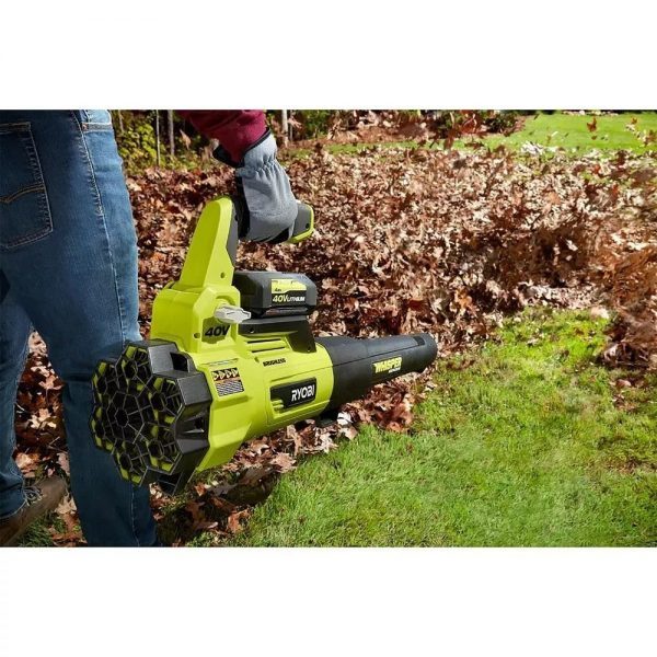 RYOBI 40V Brushless Cordless Yard Combo – 20 in Self-Propelled Mower, Trimmer & Blower, 2 Batteries + 2 Chargers