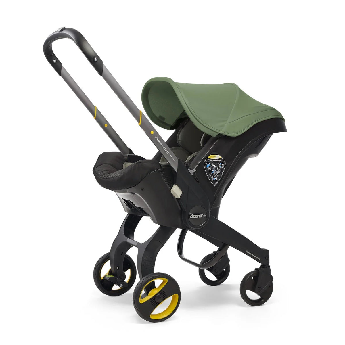 DOONA Infant Car Seat Stroller with LATCH Base – All-in-One Travel System, Nitro Black (Open Box)