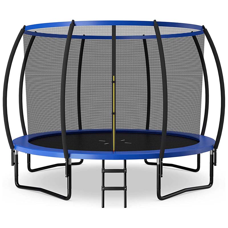 Outdoor Trampoline with Enclosure Net, Ladder & Safety Pad – 8/10/12 ft, ASTM Approved