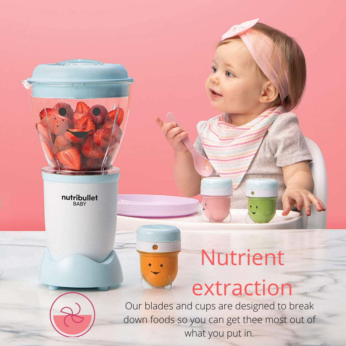 NutriBullet Baby Complete Food-Making System – Blender & Storage Set for Healthy Homemade Purees