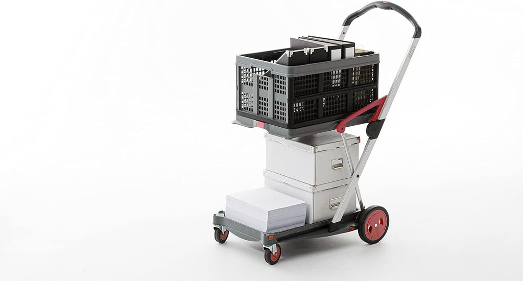 CLAX Folding Collapsible Transport Trolley – Aluminium Frame, Storage Crate, 132 lb Load